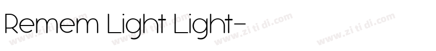 Remem Light Light字体转换